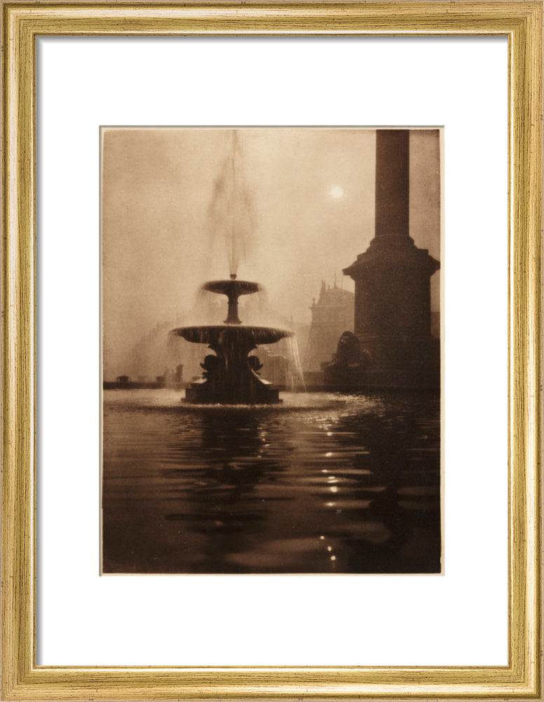 Trafalgar Square, London', about 1900 art print small gold Art Print - Science Museum Shop