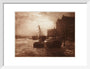 'The Thames Below London Bridge', c 1900. art print small white Art Print - Science Museum Shop