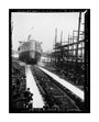 Launch Of HMS Cornwallis At Thames Ironworks, Blackwall', 1901 unstretched canvas large none Art Print - Science Museum Shop