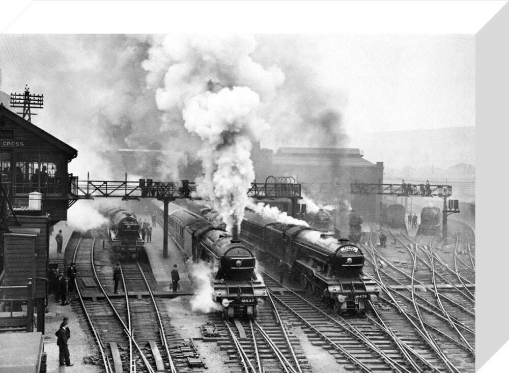 Flying Scotsman at King's Cross station, c 1930. stretched canvas small none Art Print - Science Museum Shop