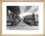 Lorries being refuelled at St Pancras goods depot, London, 11 July 1917. art print extra small natural Art Print - Science Museum Shop