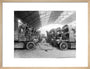 Lorries being refuelled at St Pancras goods depot, London, 11 July 1917. art print medium natural Art Print - Science Museum Shop