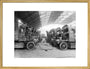 Lorries being refuelled at St Pancras goods depot, London, 11 July 1917. art print large gold Art Print - Science Museum Shop