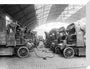 Lorries being refuelled at St Pancras goods depot, London, 11 July 1917. stretched canvas medium none Art Print - Science Museum Shop