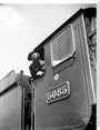 Train driver with a gas mask, World War Two, 21 August 1940. stretched canvas extra large none Art Print - Science Museum Shop