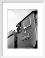 Train driver with a gas mask, World War Two, 21 August 1940. art print small white Art Print - Science Museum Shop