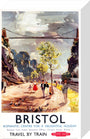 'Bristol - Romantic Centre for a Delightful Holiday', BR poster, c 1950s. stretched canvas small none Art Print - Science Museum Shop