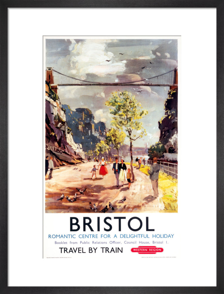 'Bristol - Romantic Centre for a Delightful Holiday', BR poster, c 1950s. art print medium black Art Print - Science Museum Shop