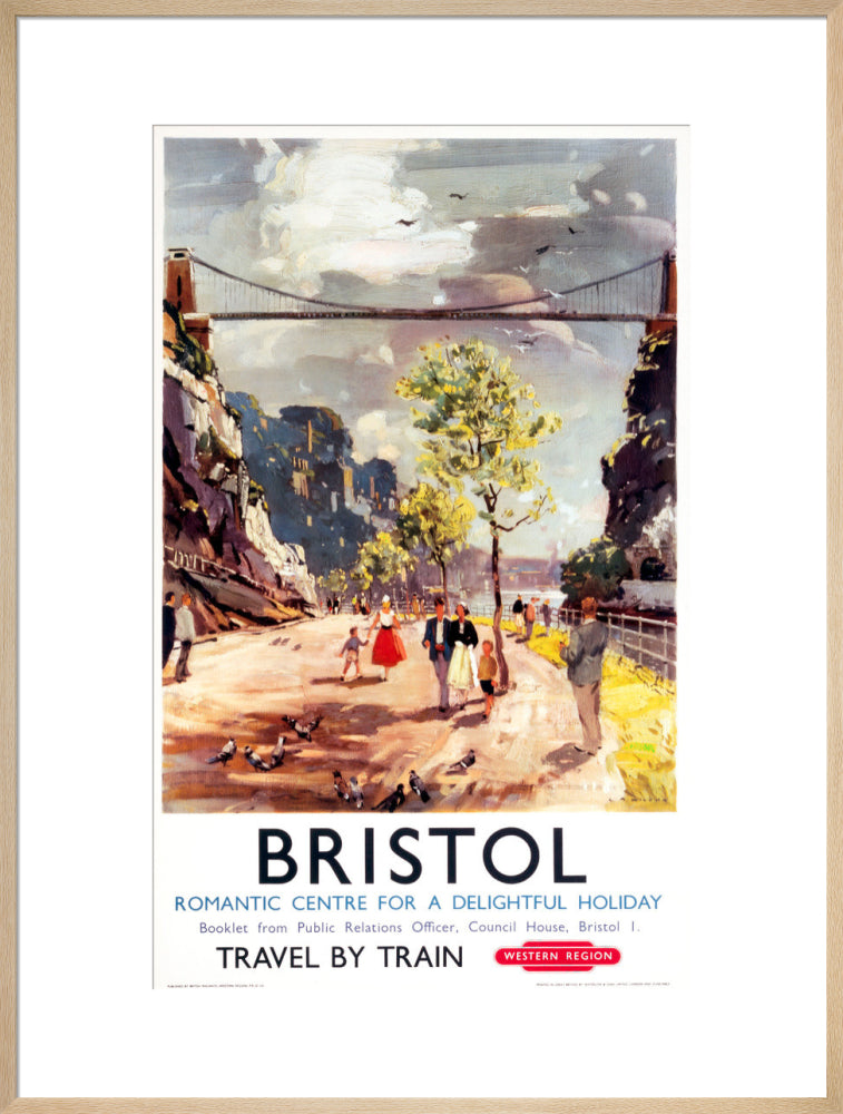 'Bristol - Romantic Centre for a Delightful Holiday', BR poster, c 1950s. art print extra large natural Art Print - Science Museum Shop