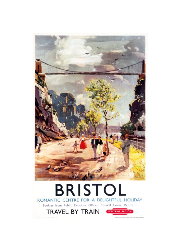 'Bristol - Romantic Centre for a Delightful Holiday', BR poster, c 1950s. unstretched canvas small none Art Print - Science Museum Shop
