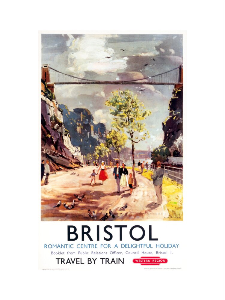 'Bristol - Romantic Centre for a Delightful Holiday', BR poster, c 1950s. art print medium none Art Print - Science Museum Shop