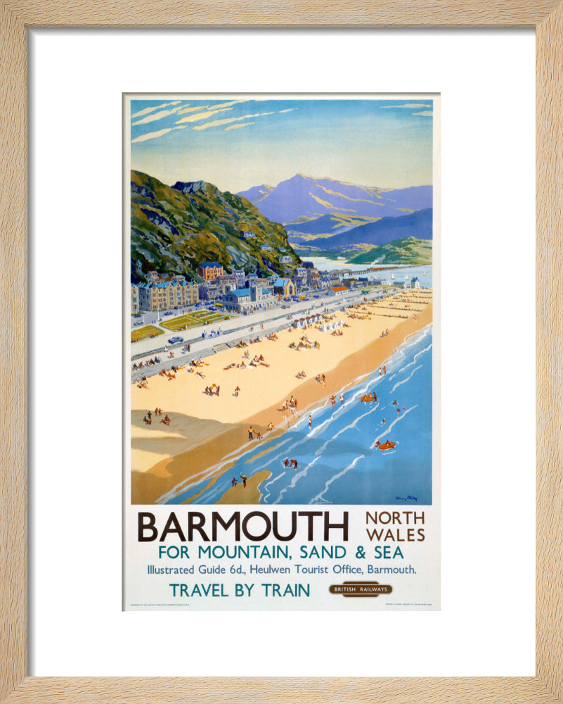 'Barmouth', BR poster, 1948-1965. art print extra small natural Art Print - Science Museum Shop