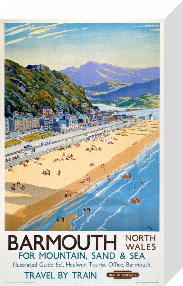 'Barmouth', BR poster, 1948-1965. stretched canvas small none Art Print - Science Museum Shop