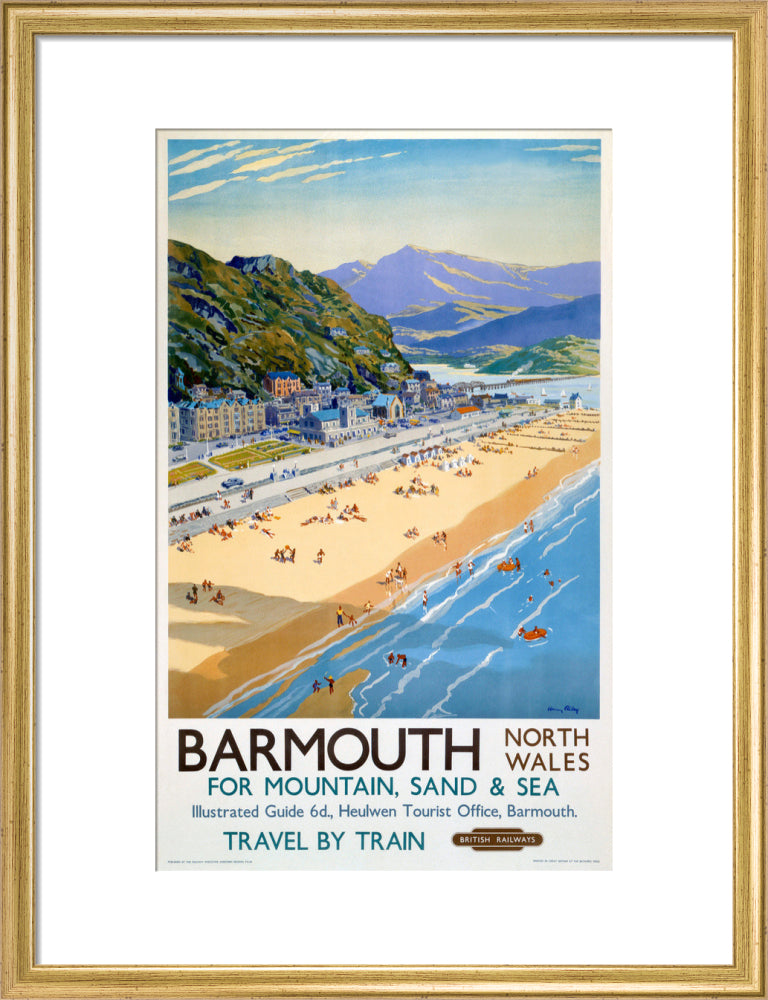 'Barmouth', BR poster, 1948-1965. art print medium gold Art Print - Science Museum Shop
