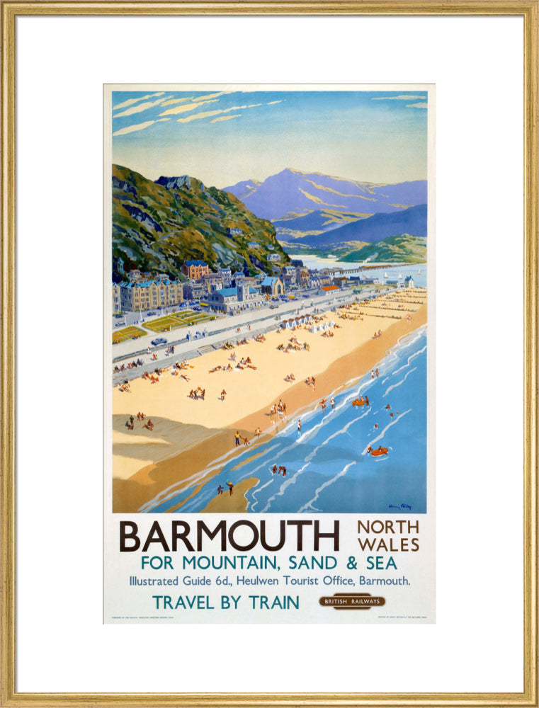 'Barmouth', BR poster, 1948-1965. art print extra large gold Art Print - Science Museum Shop