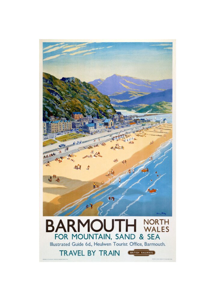 'Barmouth', BR poster, 1948-1965. unstretched canvas small none Art Print - Science Museum Shop