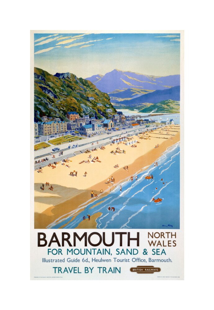 'Barmouth', BR poster, 1948-1965. unstretched canvas medium none Art Print - Science Museum Shop