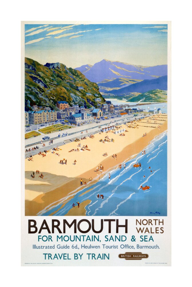 'Barmouth', BR poster, 1948-1965. unstretched canvas large none Art Print - Science Museum Shop