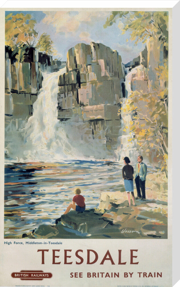 'Teesdale', BR poster, 1962. stretched canvas extra large none Art Print - Science Museum Shop