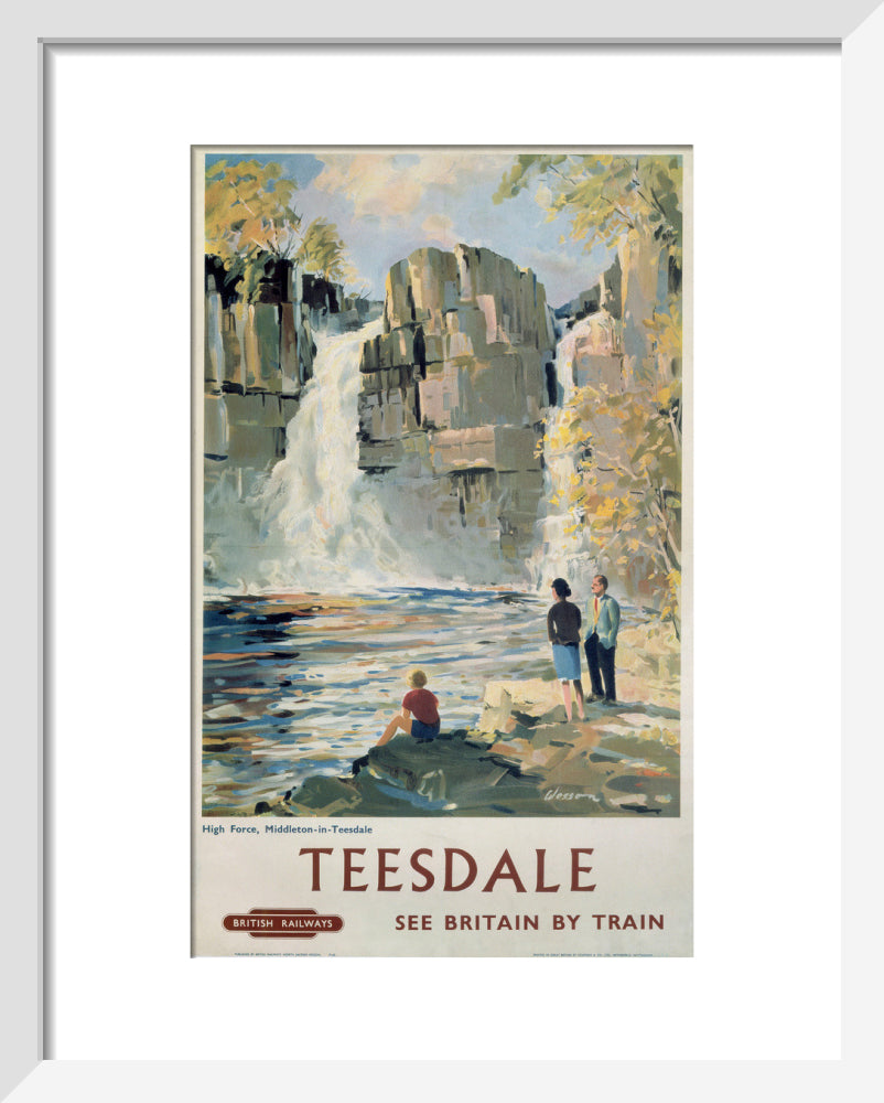 'Teesdale', BR poster, 1962. art print extra small white Art Print - Science Museum Shop