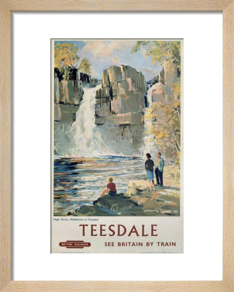 'Teesdale', BR poster, 1962. art print extra small natural Art Print - Science Museum Shop
