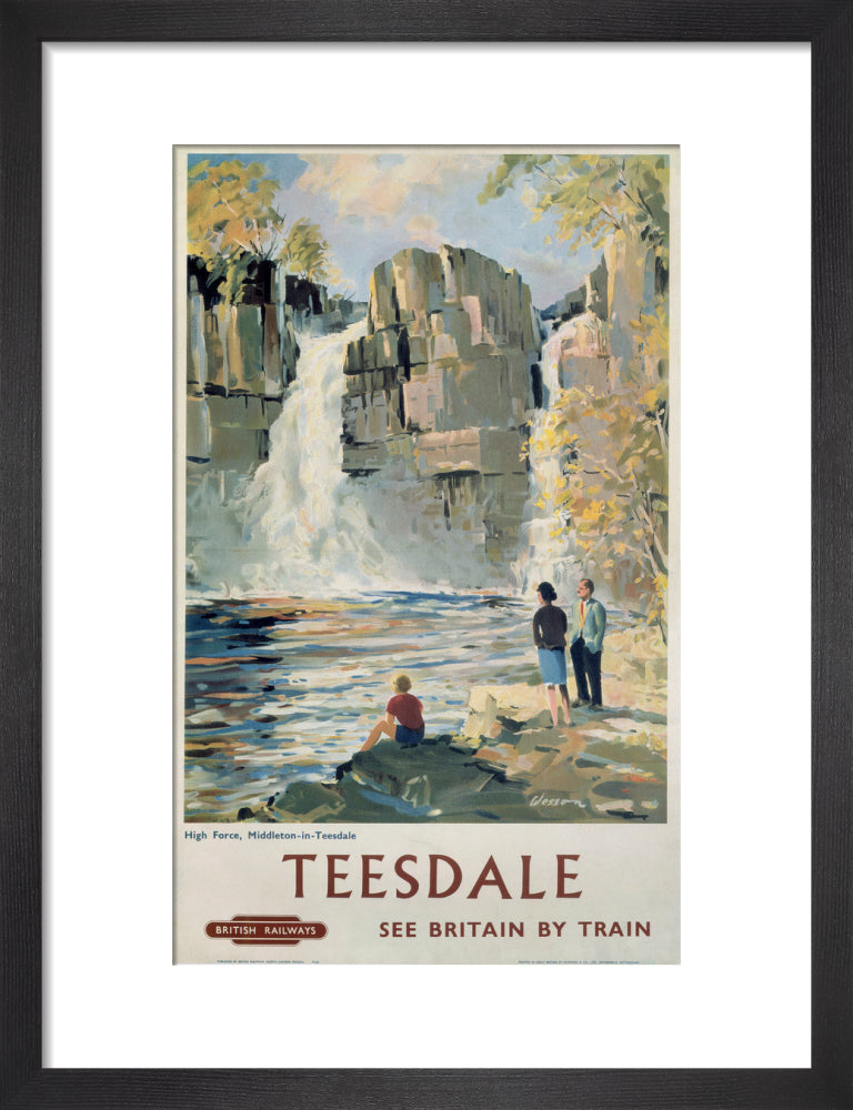 'Teesdale', BR poster, 1962. art print small black Art Print - Science Museum Shop