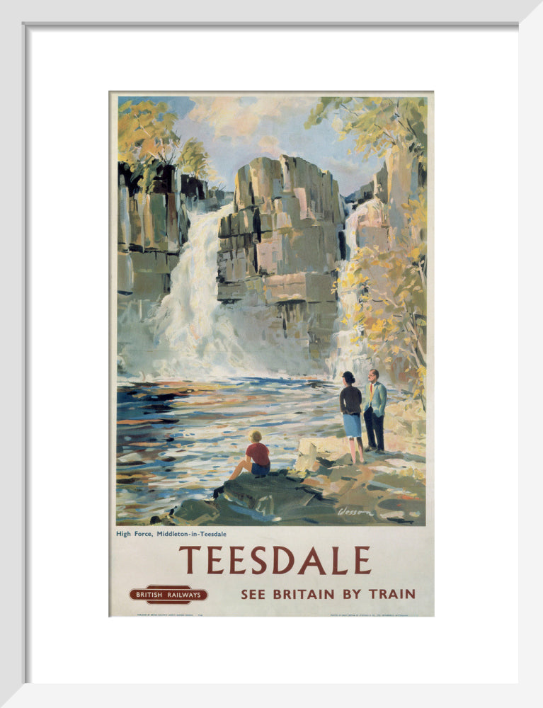 'Teesdale', BR poster, 1962. art print small white Art Print - Science Museum Shop