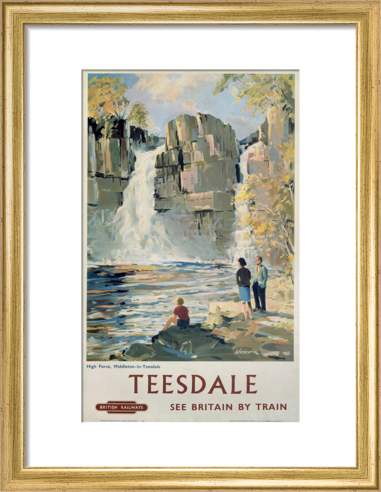 'Teesdale', BR poster, 1962. art print small gold Art Print - Science Museum Shop