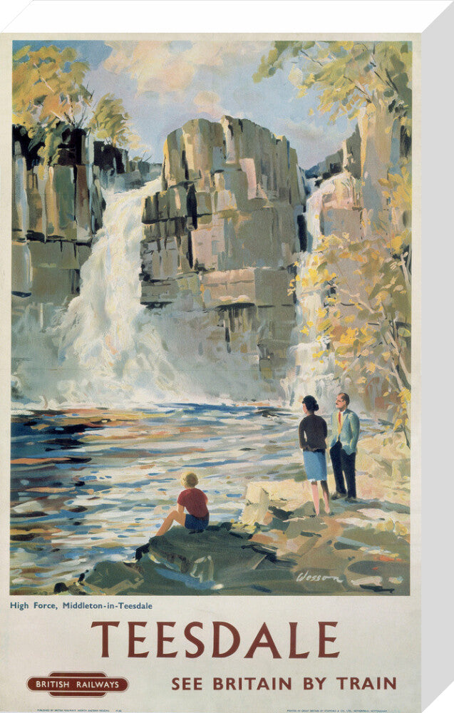 'Teesdale', BR poster, 1962. stretched canvas medium none Art Print - Science Museum Shop