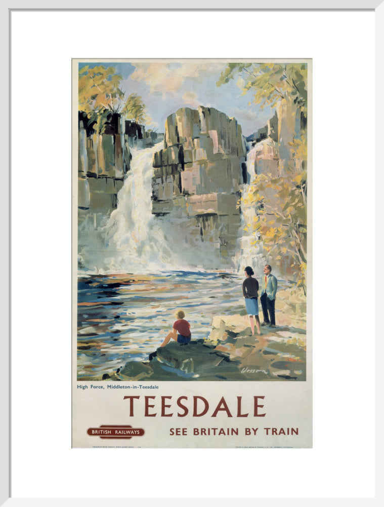 'Teesdale', BR poster, 1962. art print large white Art Print - Science Museum Shop