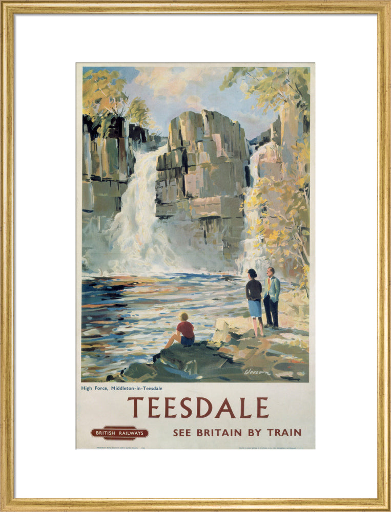'Teesdale', BR poster, 1962. art print large gold Art Print - Science Museum Shop