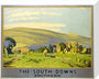 'The South Downs', SR poster, 1946. stretched canvas medium none Art Print - Science Museum Shop