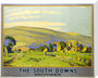 'The South Downs', SR poster, 1946. stretched canvas large none Art Print - Science Museum Shop