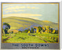 'The South Downs', SR poster, 1946. stretched canvas extra large none Art Print - Science Museum Shop