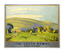 'The South Downs', SR poster, 1946. unstretched canvas extra large none Art Print - Science Museum Shop