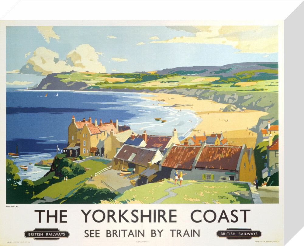 'The Yorkshire Coast', BR poster, 1950s. stretched canvas small none Art Print - Science Museum Shop
