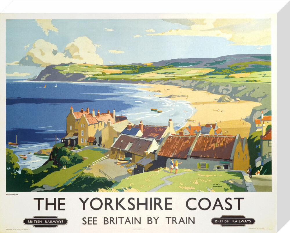 'The Yorkshire Coast', BR poster, 1950s. stretched canvas medium none Art Print - Science Museum Shop