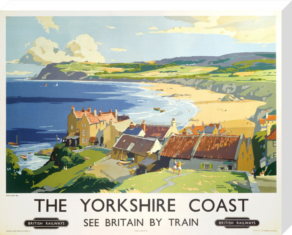 'The Yorkshire Coast', BR poster, 1950s. stretched canvas large none Art Print - Science Museum Shop