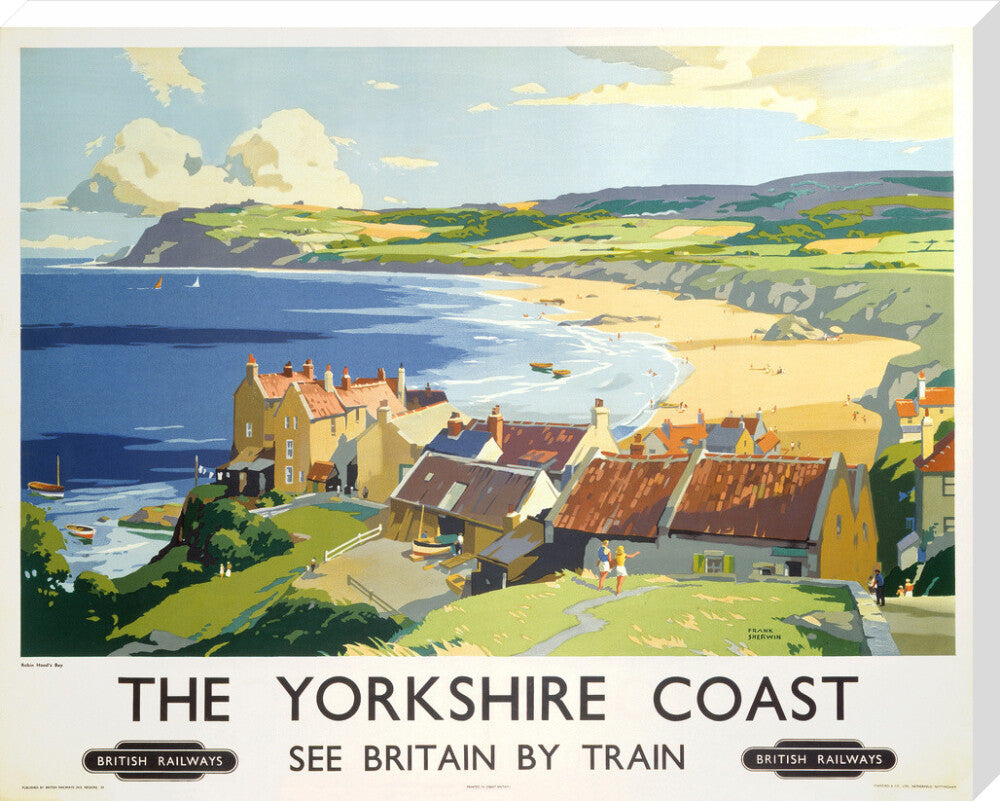 'The Yorkshire Coast', BR poster, 1950s. stretched canvas extra large none Art Print - Science Museum Shop