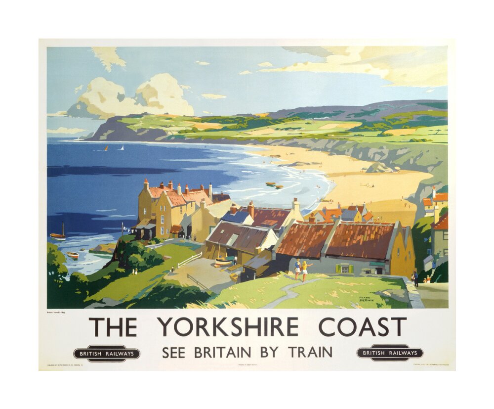'The Yorkshire Coast', BR poster, 1950s. unstretched canvas large none Art Print - Science Museum Shop