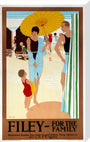 'Filey for the Family', LNER poster, c 1925. stretched canvas large none Art Print - Science Museum Shop