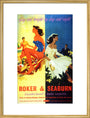 'Roker & Seaburn: Sunderland's Twin Resorts', BR poster, 1962. art print large gold Art Print - Science Museum Shop