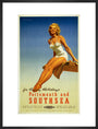 'Portsmouth and Southsea', BR poster, 1950s. art print large black Art Print - Science Museum Shop