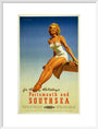 'Portsmouth and Southsea', BR poster, 1950s. art print large white Art Print - Science Museum Shop