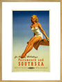 'Portsmouth and Southsea', BR poster, 1950s. art print extra large gold Art Print - Science Museum Shop