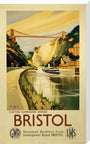 'Clifton Suspension Bridge, Bristol', GWR/LMS poster, c 1936. stretched canvas extra large none Art Print - Science Museum Shop