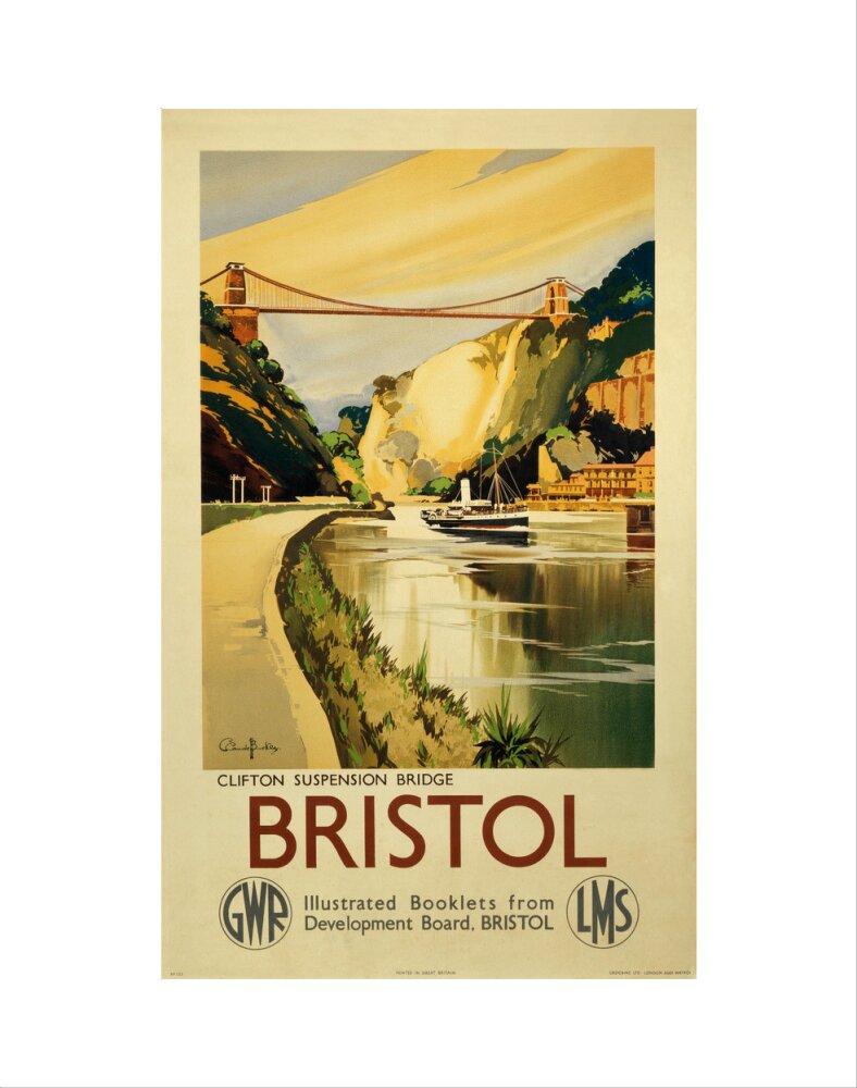 'Clifton Suspension Bridge, Bristol', GWR/LMS poster, c 1936. art print extra small none Art Print - Science Museum Shop