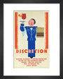 'Discretion', LNER poster, 1933. art print extra small black Art Print - Science Museum Shop