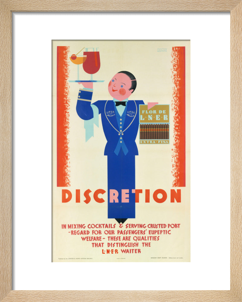 'Discretion', LNER poster, 1933. art print extra small natural Art Print - Science Museum Shop
