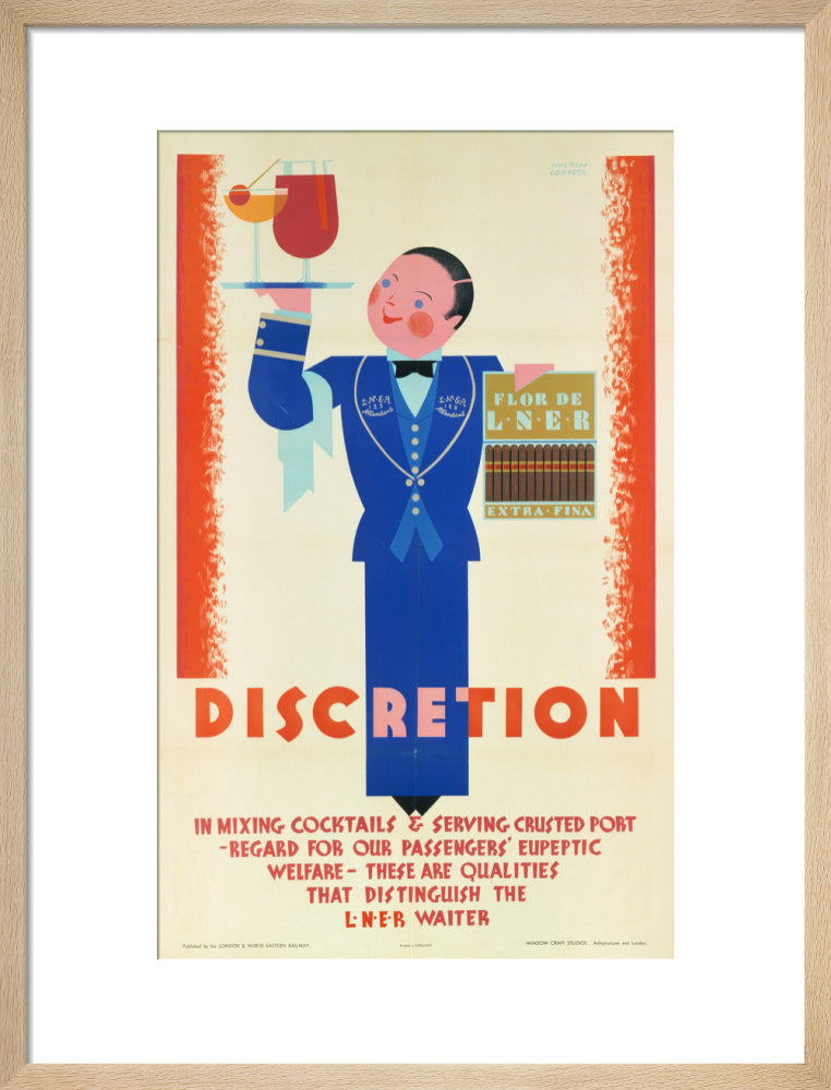 'Discretion', LNER poster, 1933. art print medium natural Art Print - Science Museum Shop